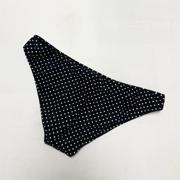 3/$20 Black White Polka Dot Cheeky Bikini Bottoms Size Small - Picture 2 of 2